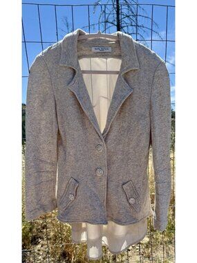 Sonia Fortuna Firenze Jacket Sheer Back Y2K Beige Women’s L Cotton/Flax Blend